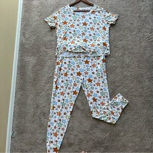 Bamboo Pajama Set Star Print Women’s Large Posh Peanut Top Joggers